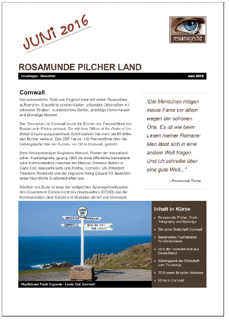 Newsletter Rosamunde Pilcher Land